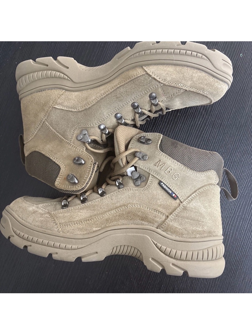 Men's Tan Suede Hiking Boots